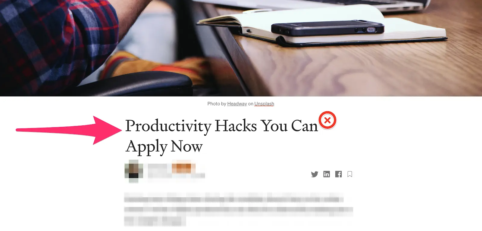example of headline before using specific numbers for conversion copywriting