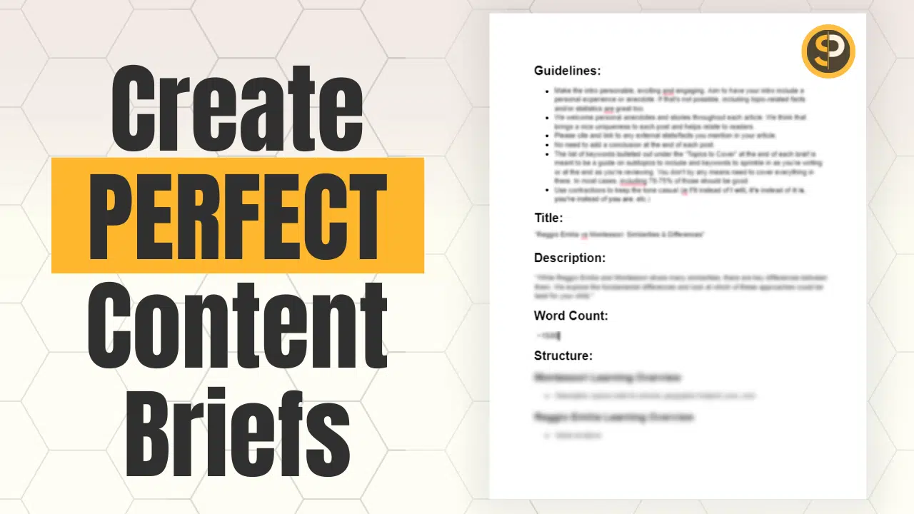 Featured image showing how to write content briefs