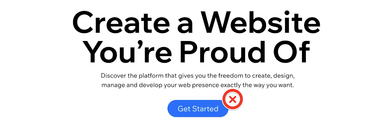 poor example of cta button