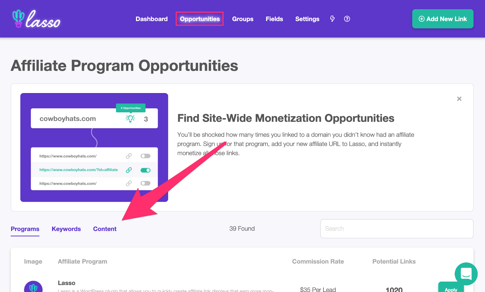 finding linking opportunities in your content