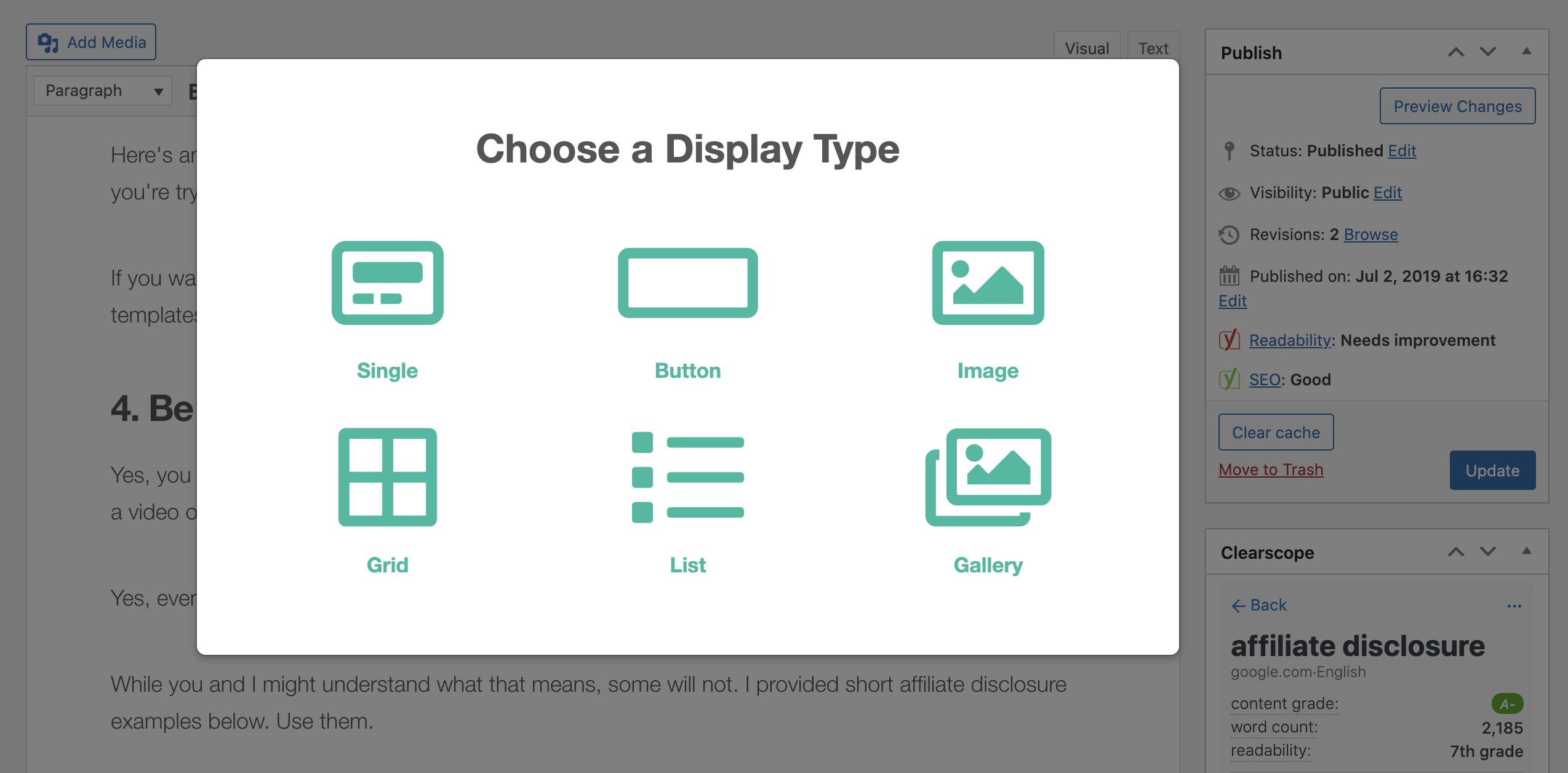 choosing a lasso display type