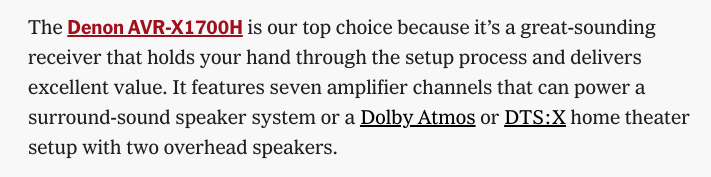 Wirecutter product review example