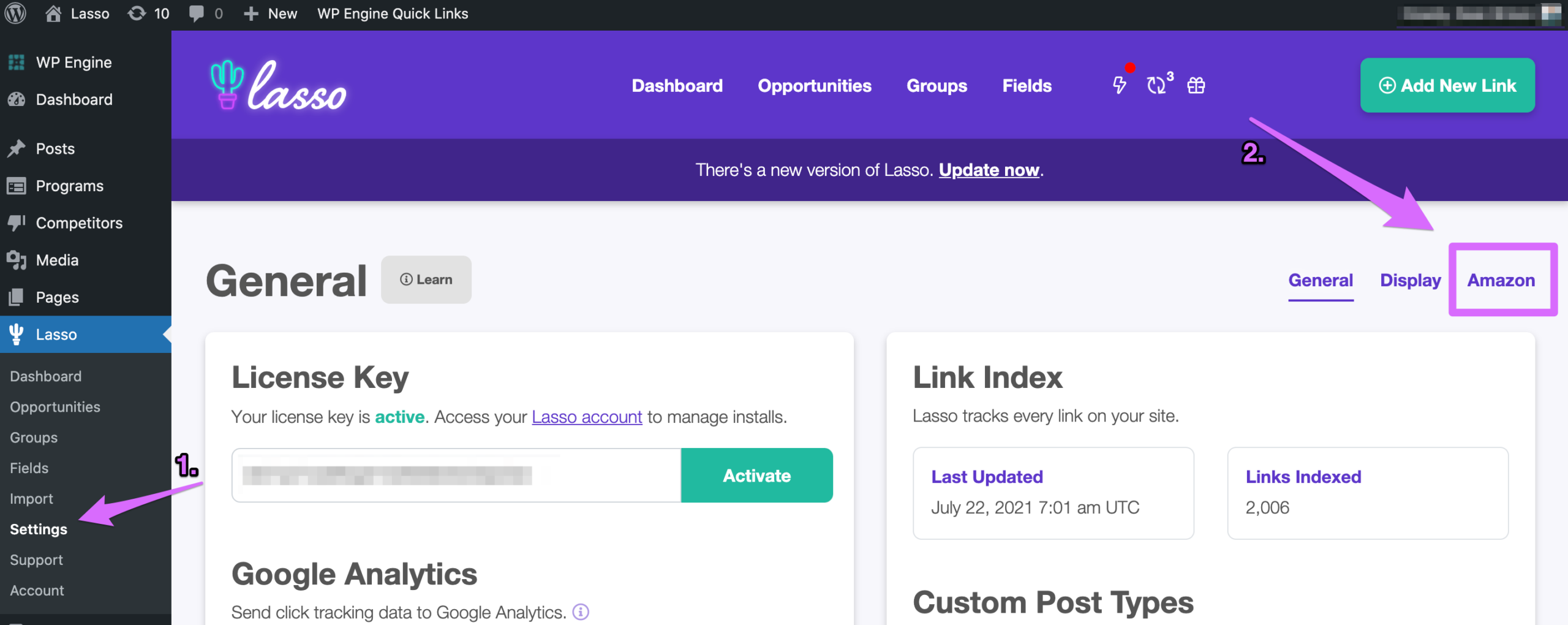 enabling auto amazon display settings for your amazon affiliate website