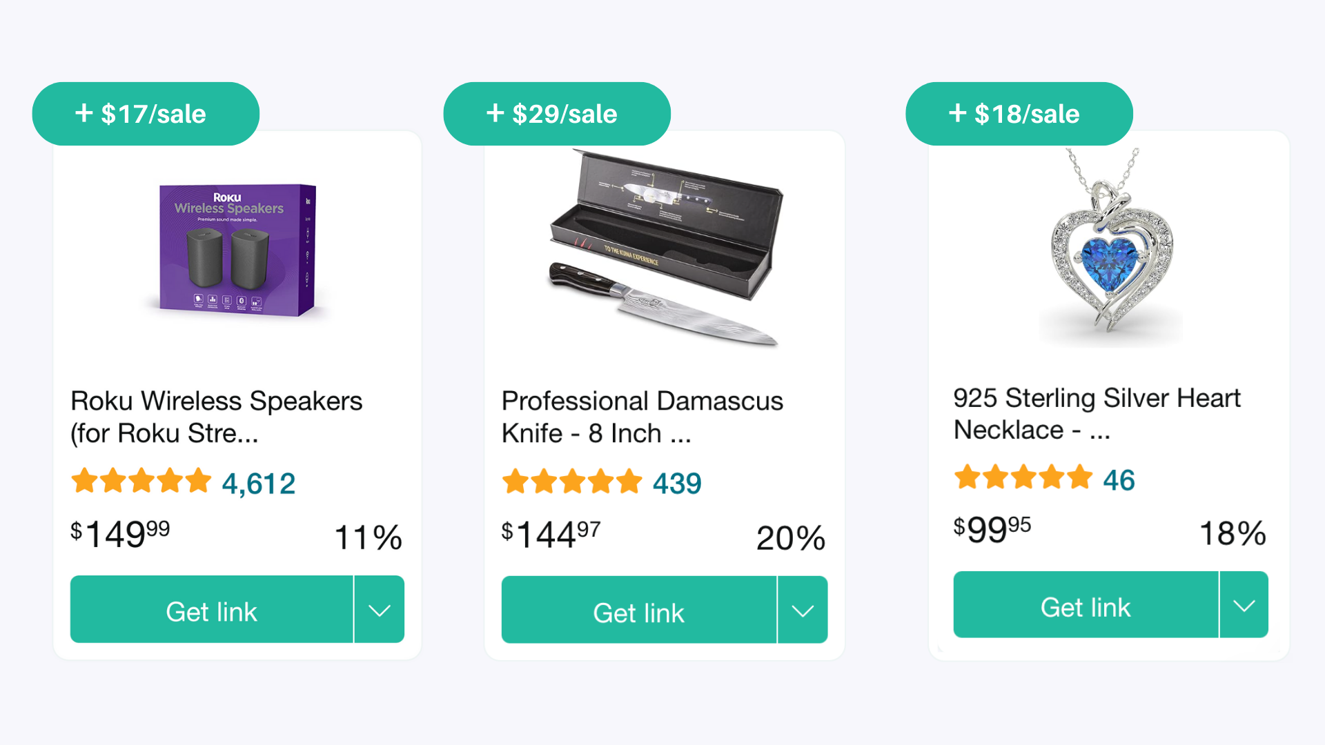 Affiliate+ Product Row of High Commission Amazon Affiliate Products