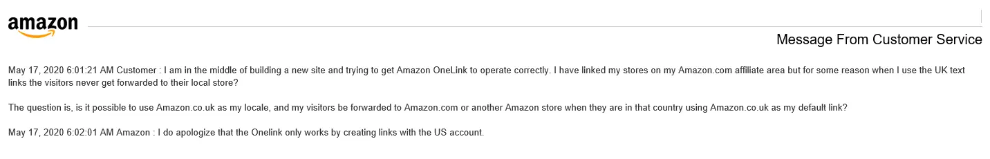 amazon onelink convo
