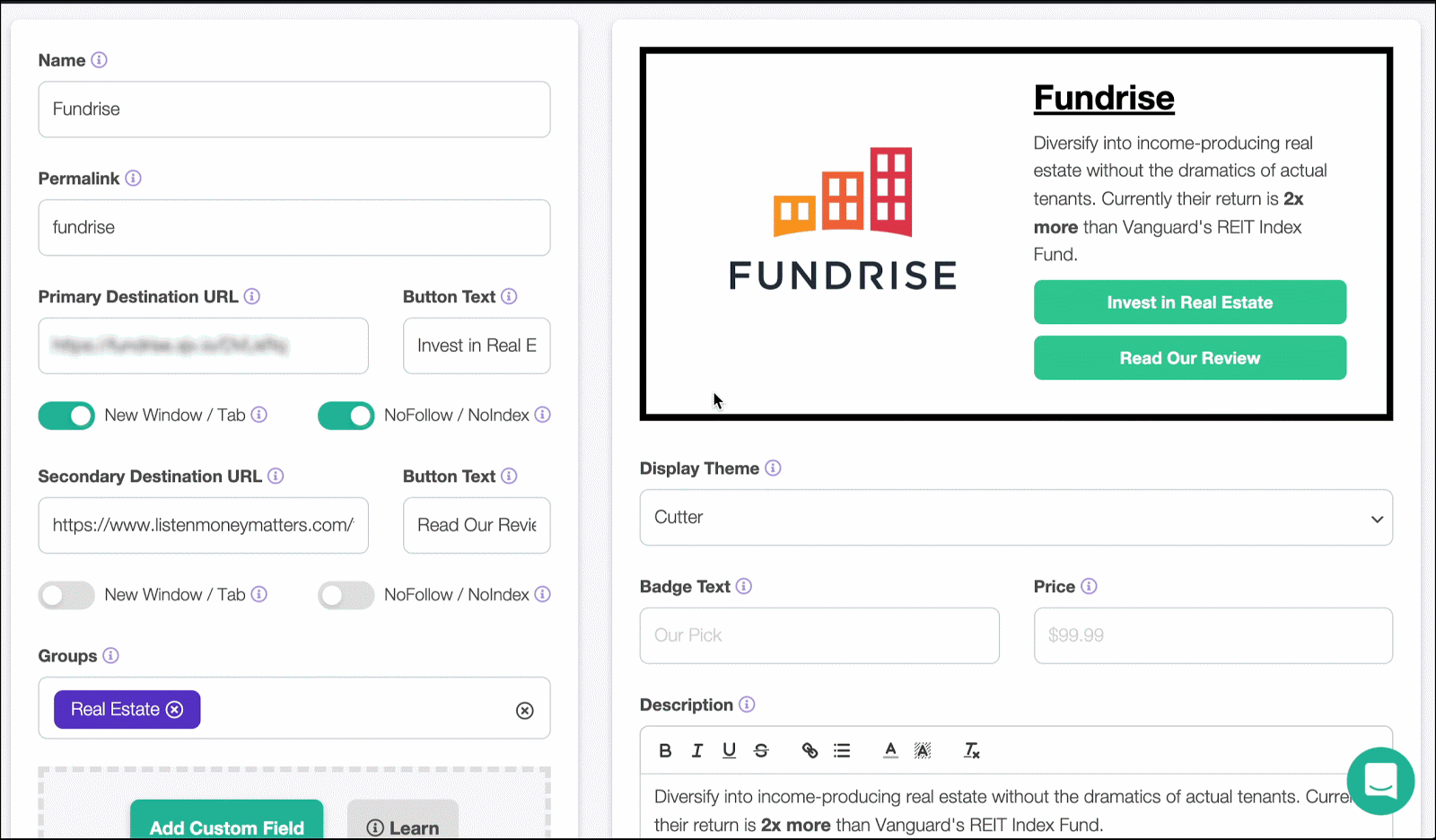 a gif of a lasso badge created in real-time to boost amazon affiliate conversion rates