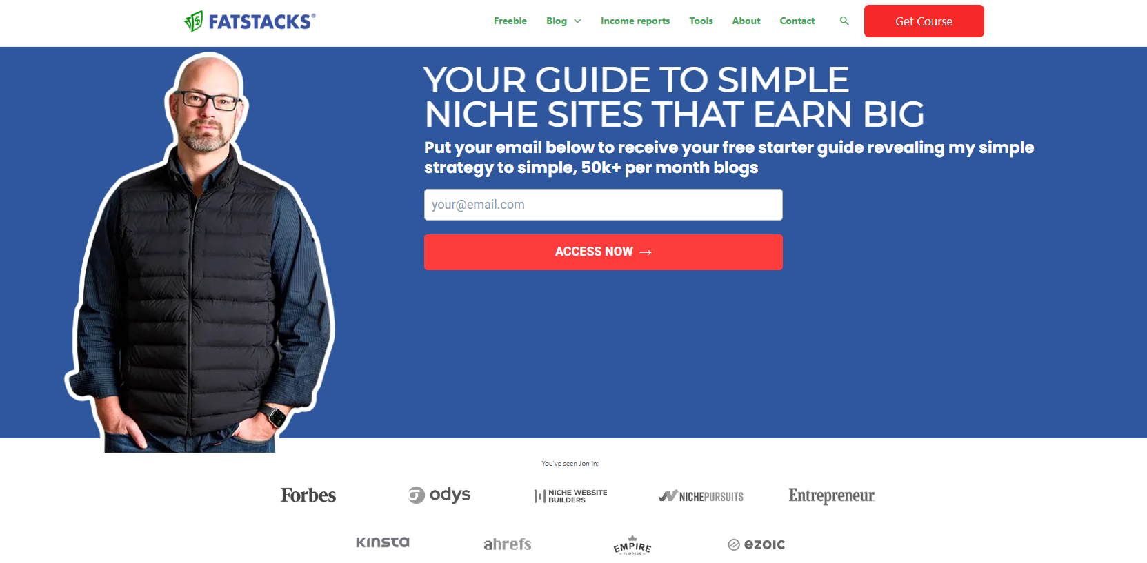 Fat Stacks affiliate program signup page