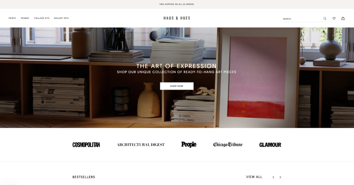 Haus and Hues homepage