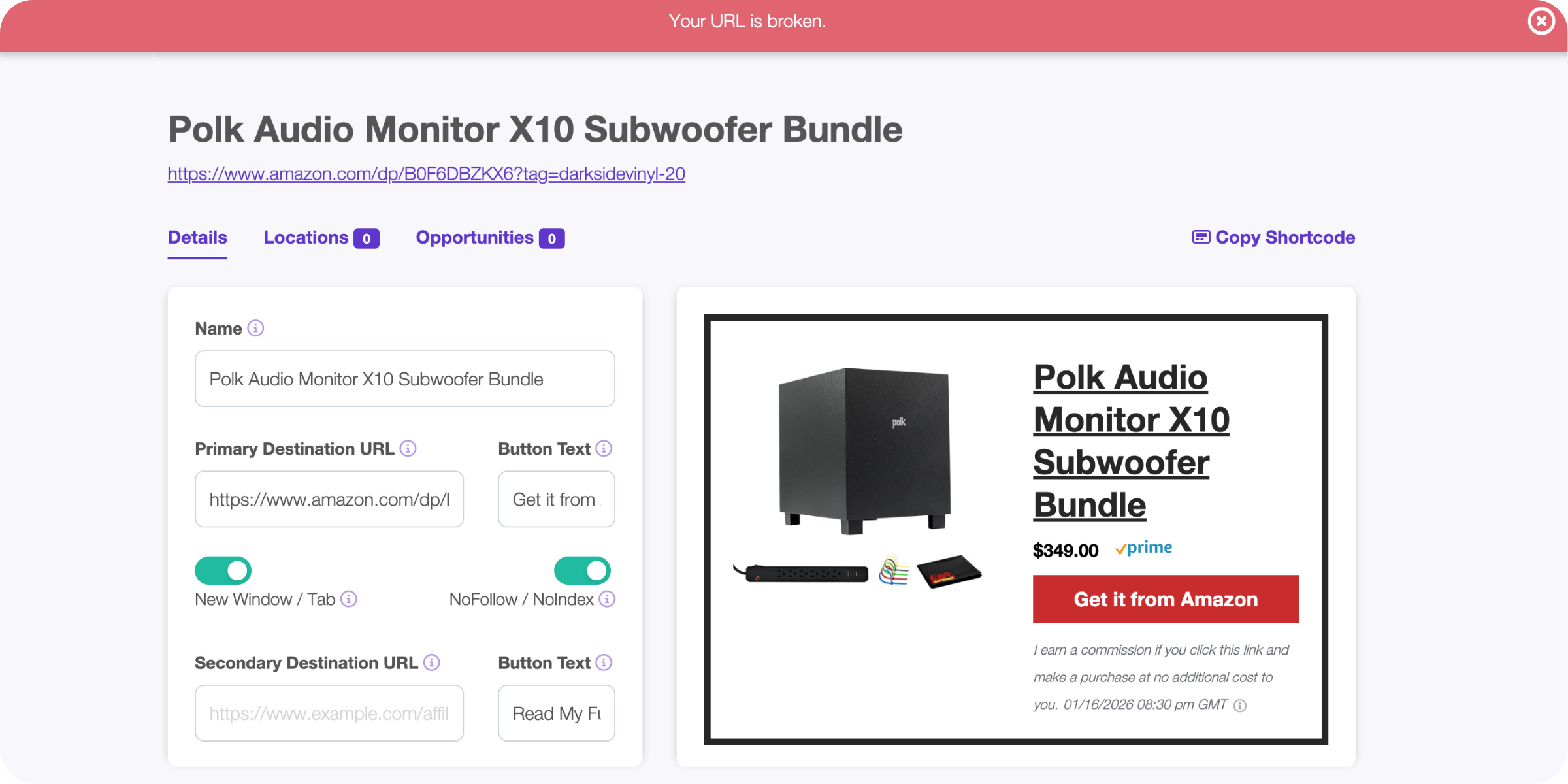 Broken Link Detection