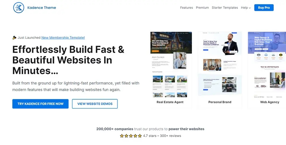 kadence homepage how much does it cost to start a blog
