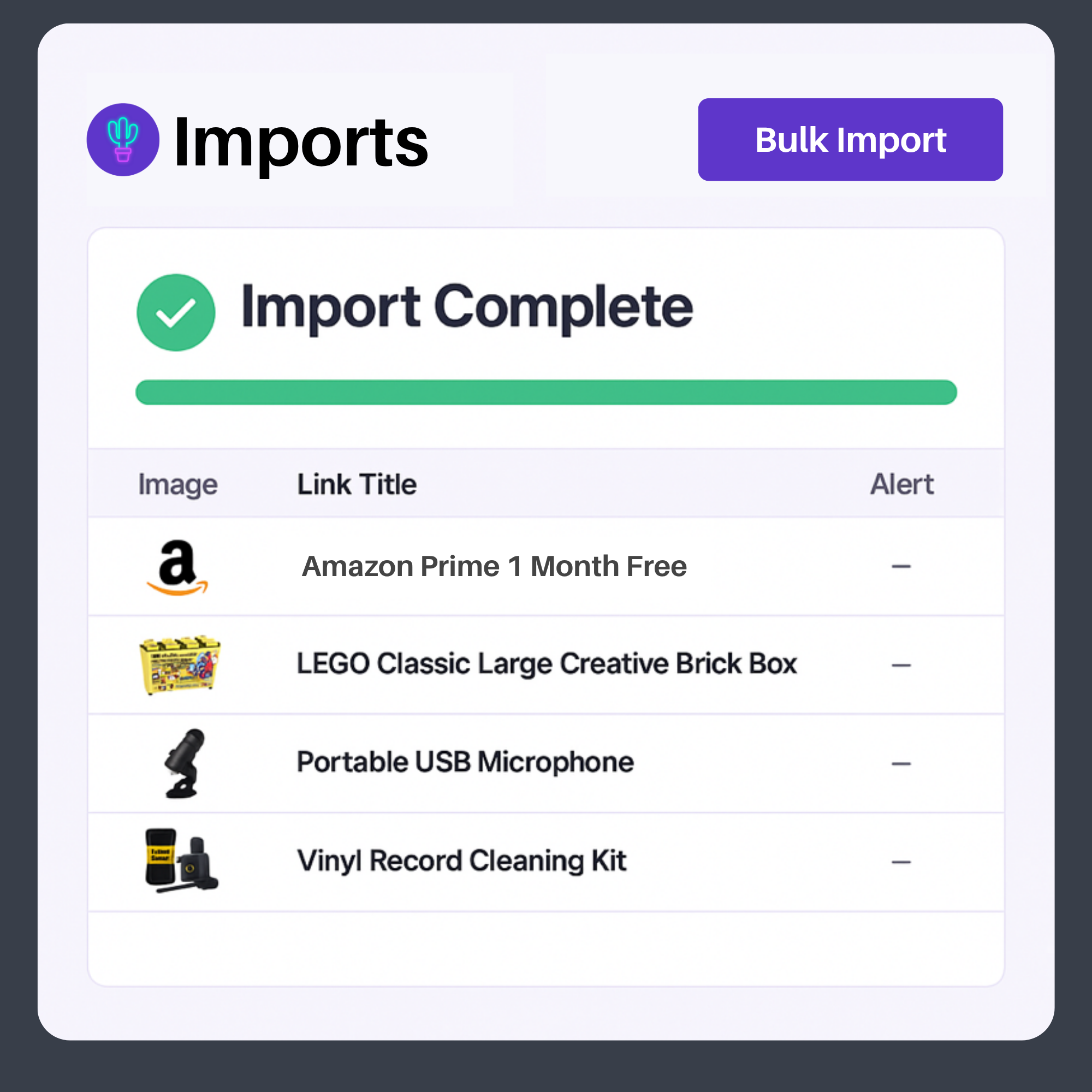 Import your links