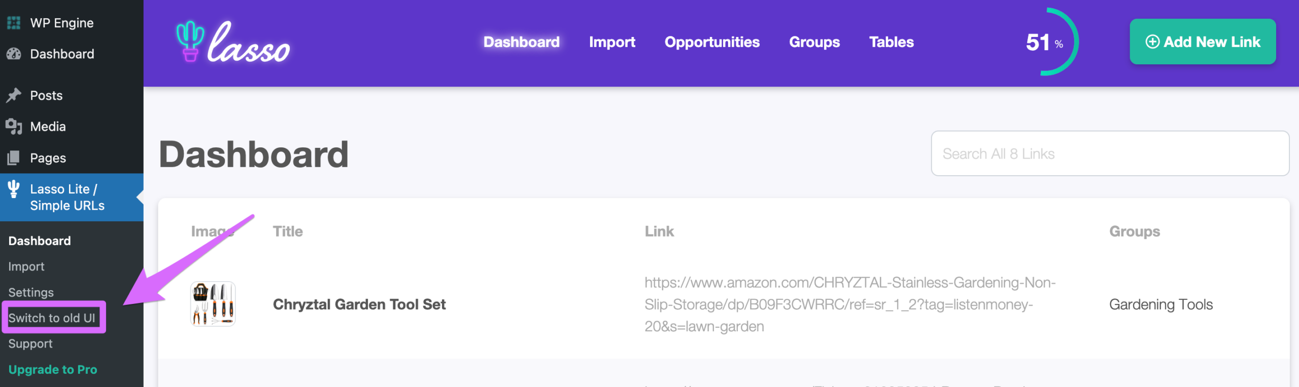 lasso lite switch to old ui