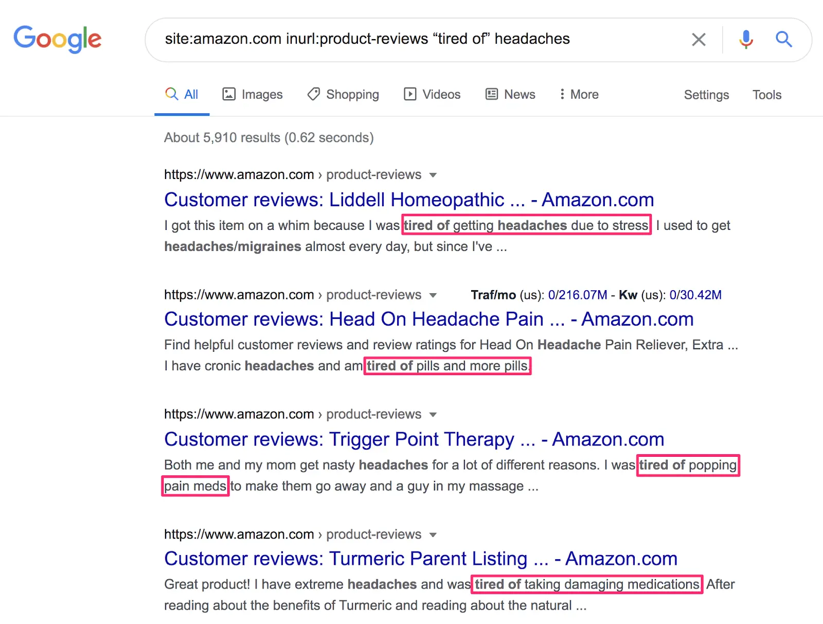using search operators to conduct review mining
