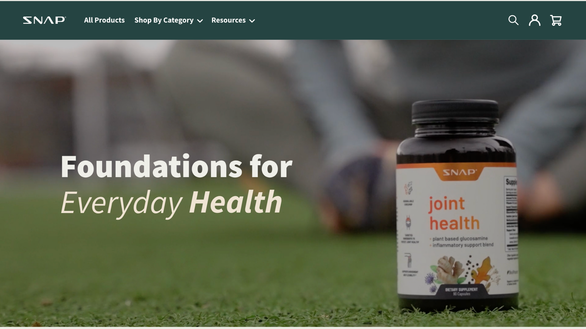 Snap Supplements homepage