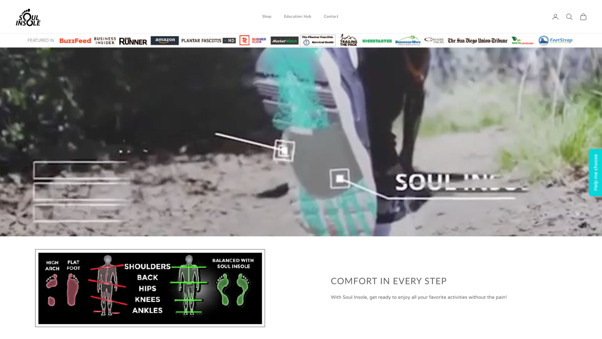 Soul Insole homepage