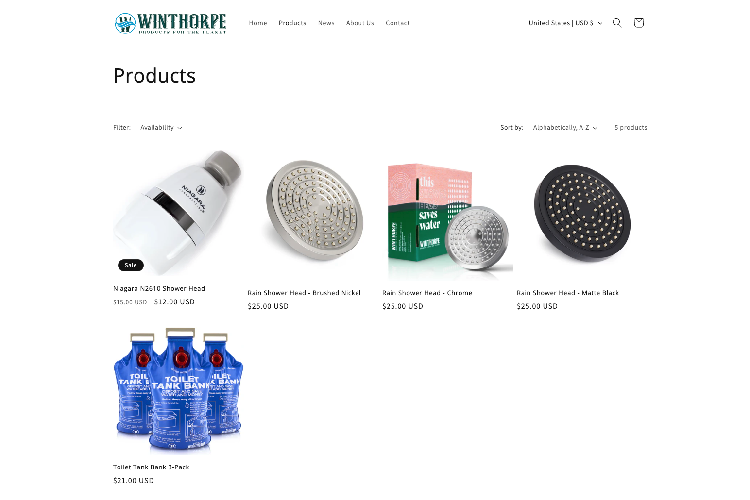 Winthorpe Conservation affiliate program signup page