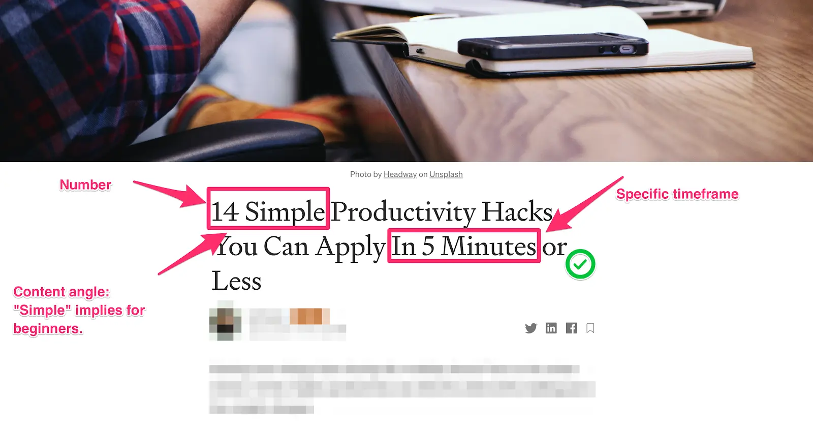 revised headline example using specific numbers and timeframe