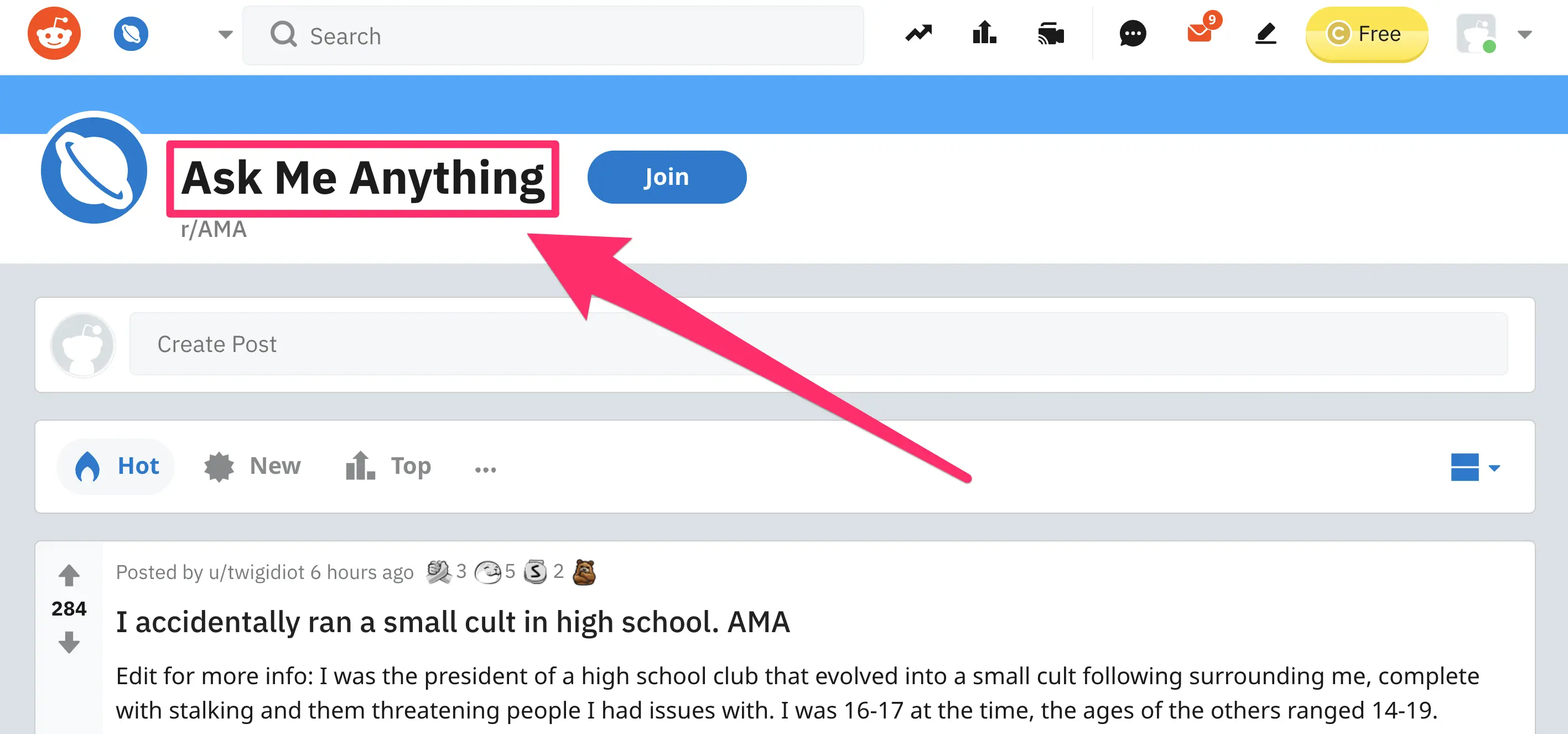 reddit ask me anything page