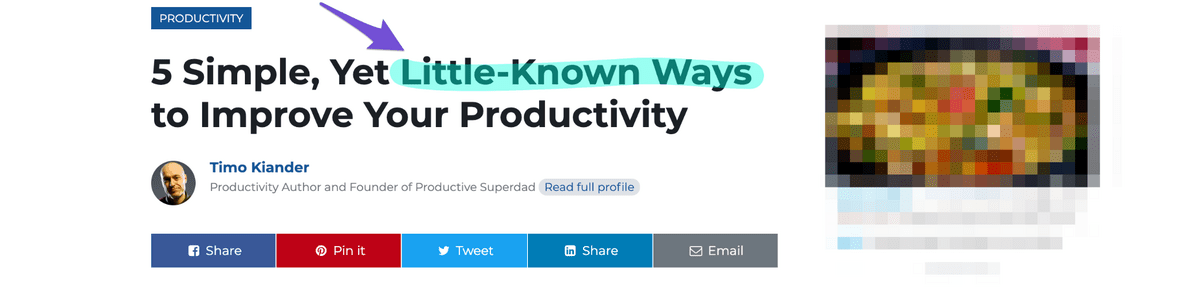 blog titles with little known ways in headline