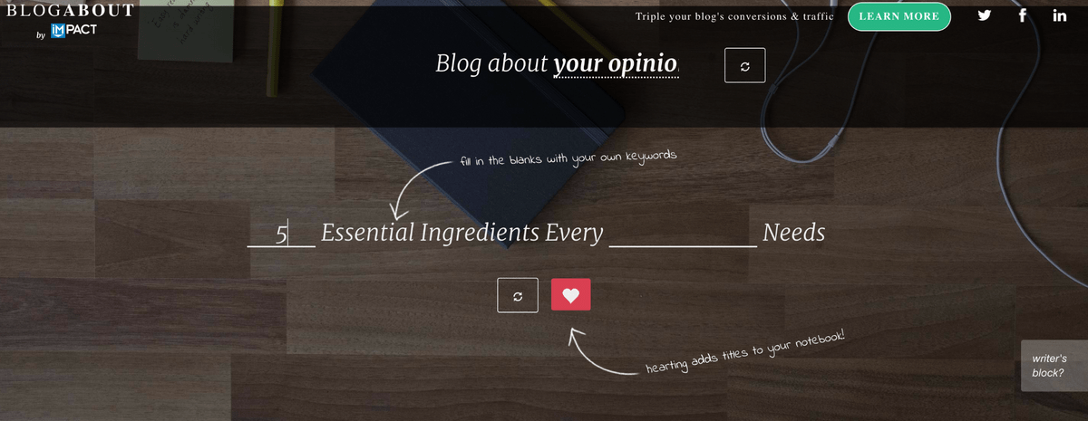 impact blog title generator tool