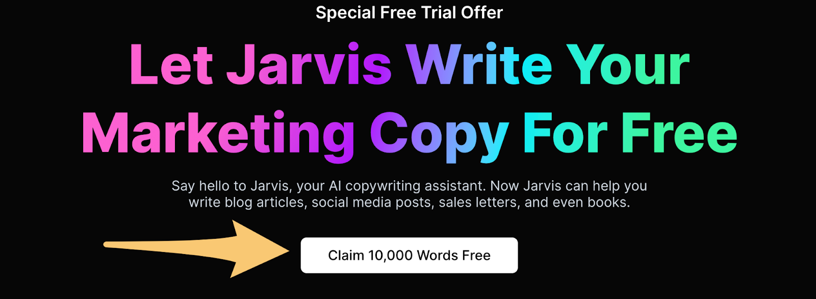 jarvis.ai landing page example