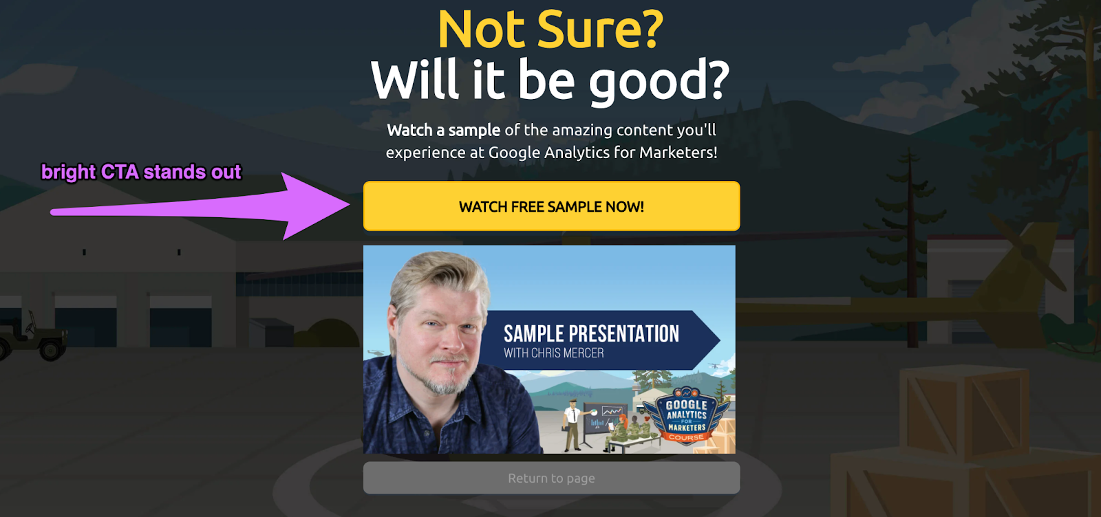 social media examiner example of clear button