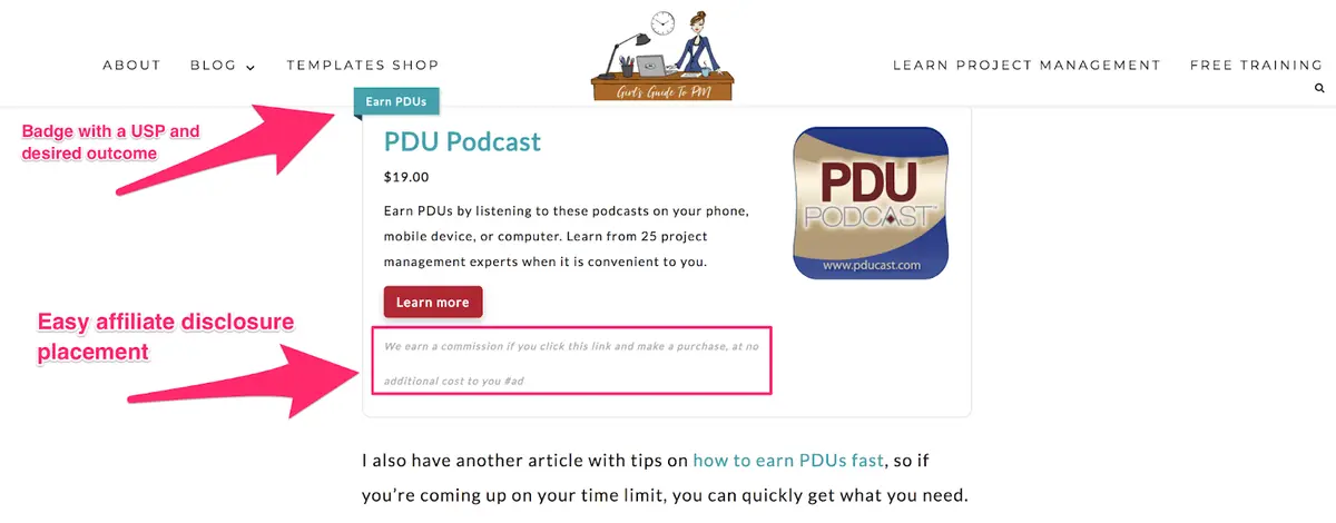 lasso default affiliate disclosure appearing on displays