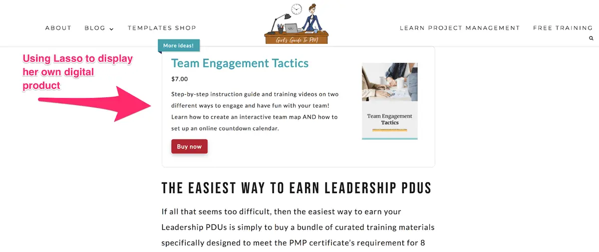 using lasso display with a non affiliate link
