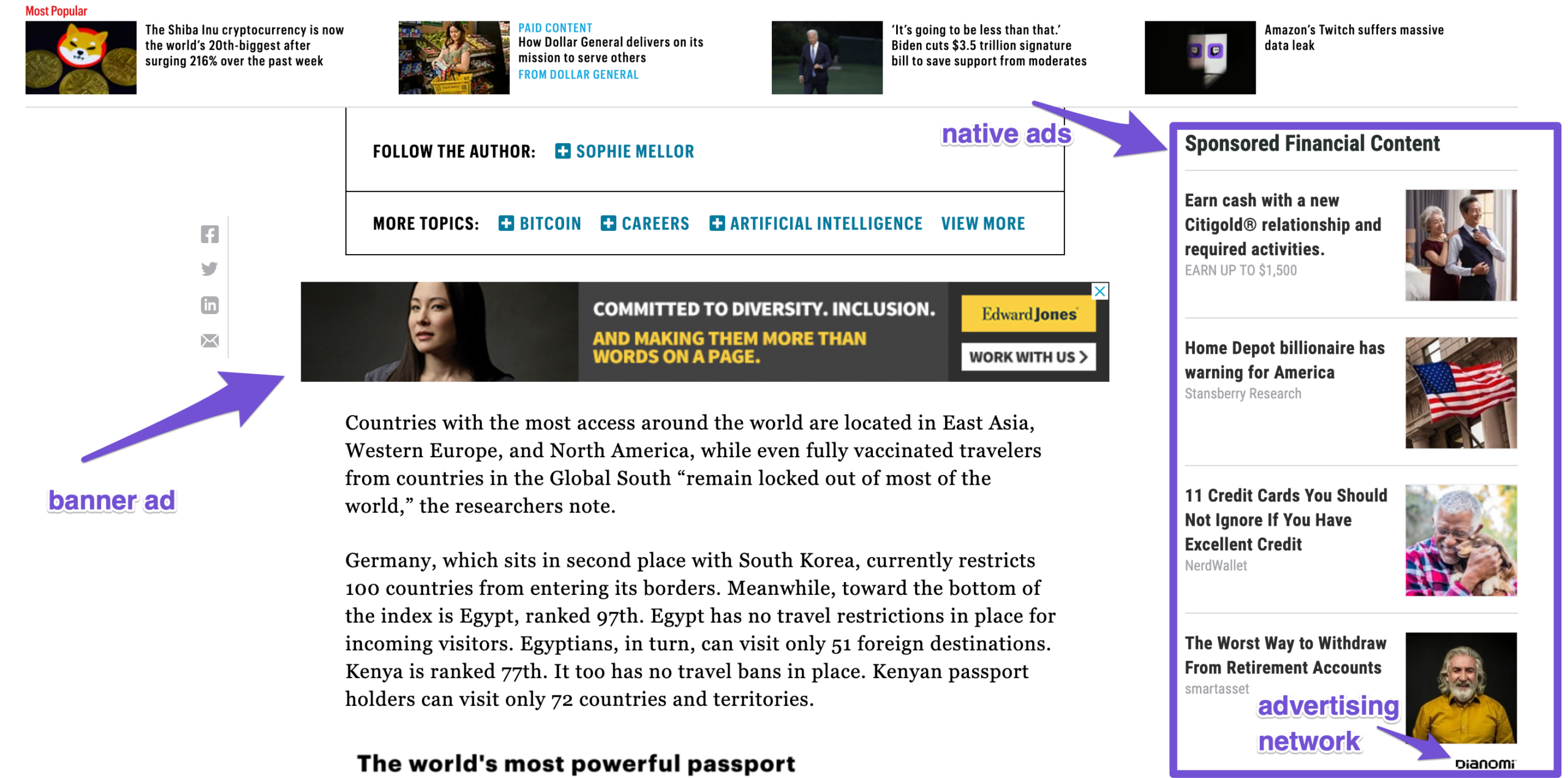 native ad vs banner ad for more affiliate marketing traffic