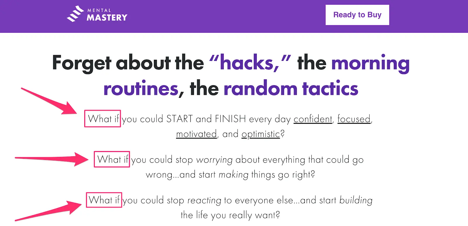 ramit using the phrase what if in his sales copy