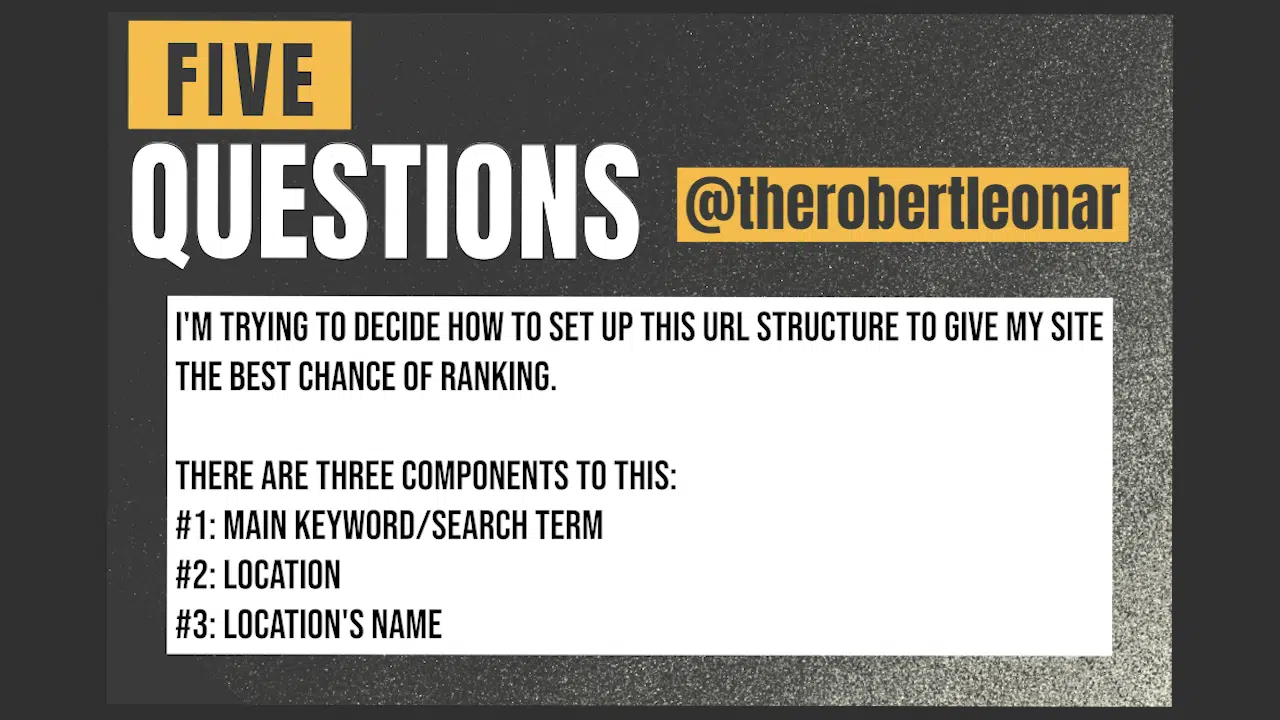 How should you set up a site structure