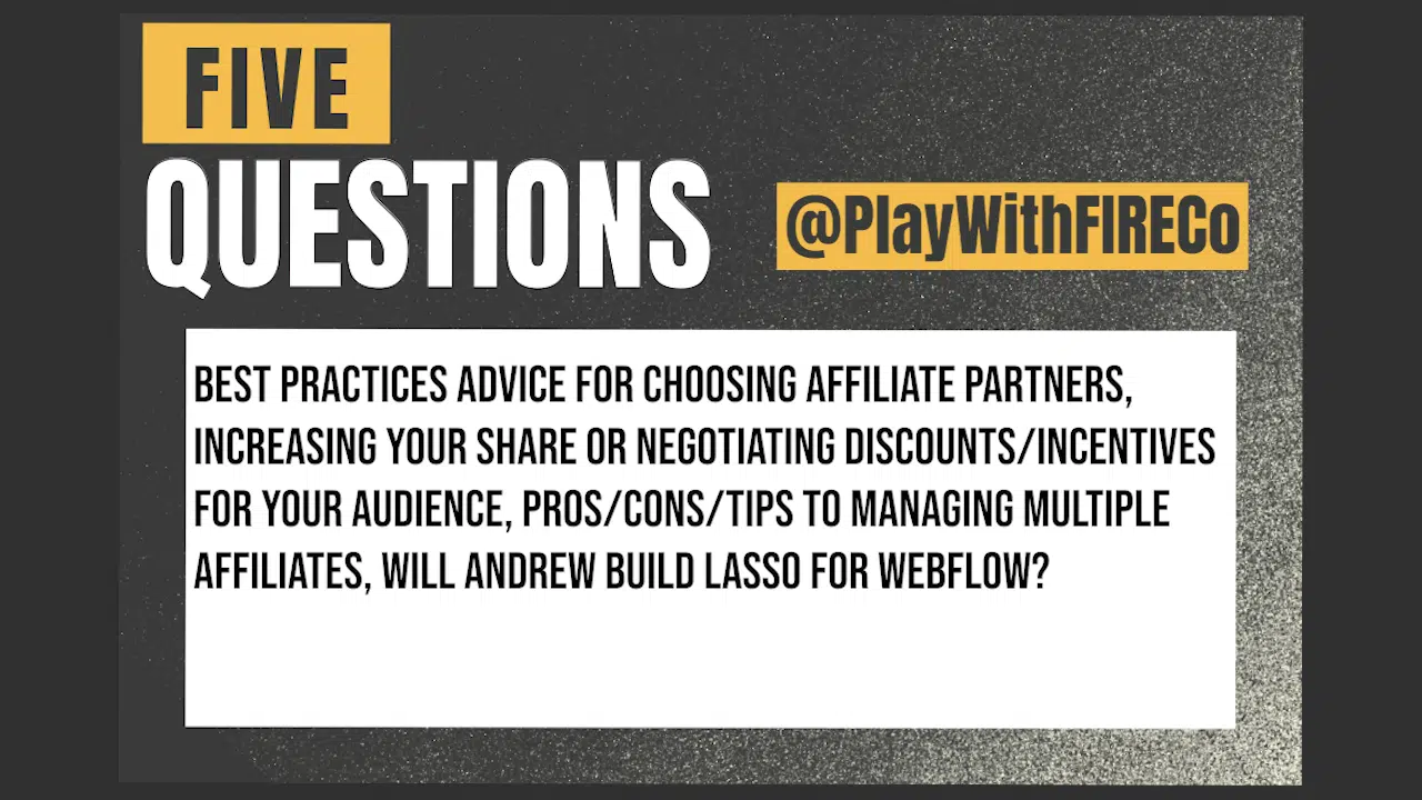 How do you find good affiliate brand partners and build affiliate relationships?