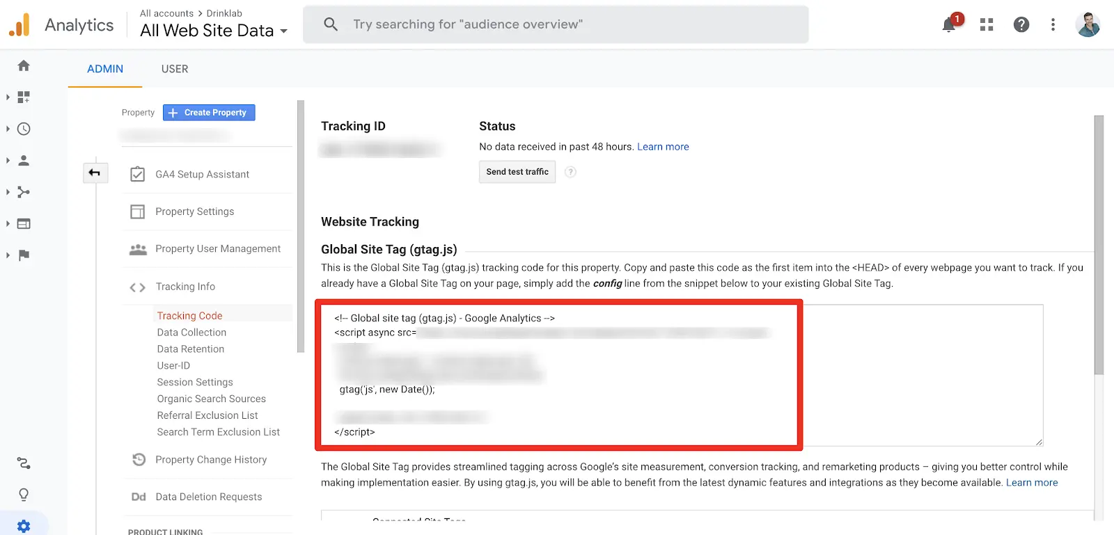 global site tag click tracking