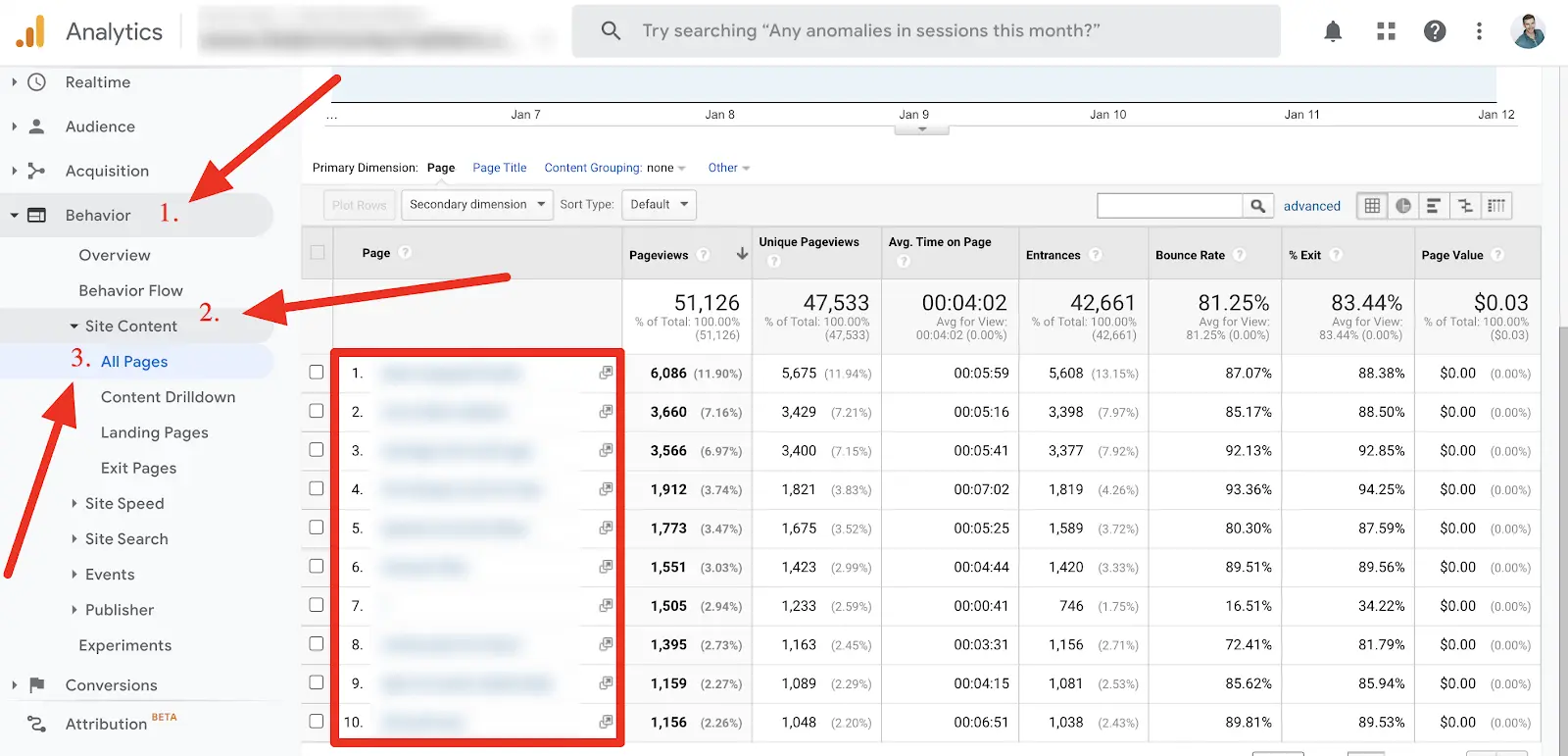 google analytics events click tracking