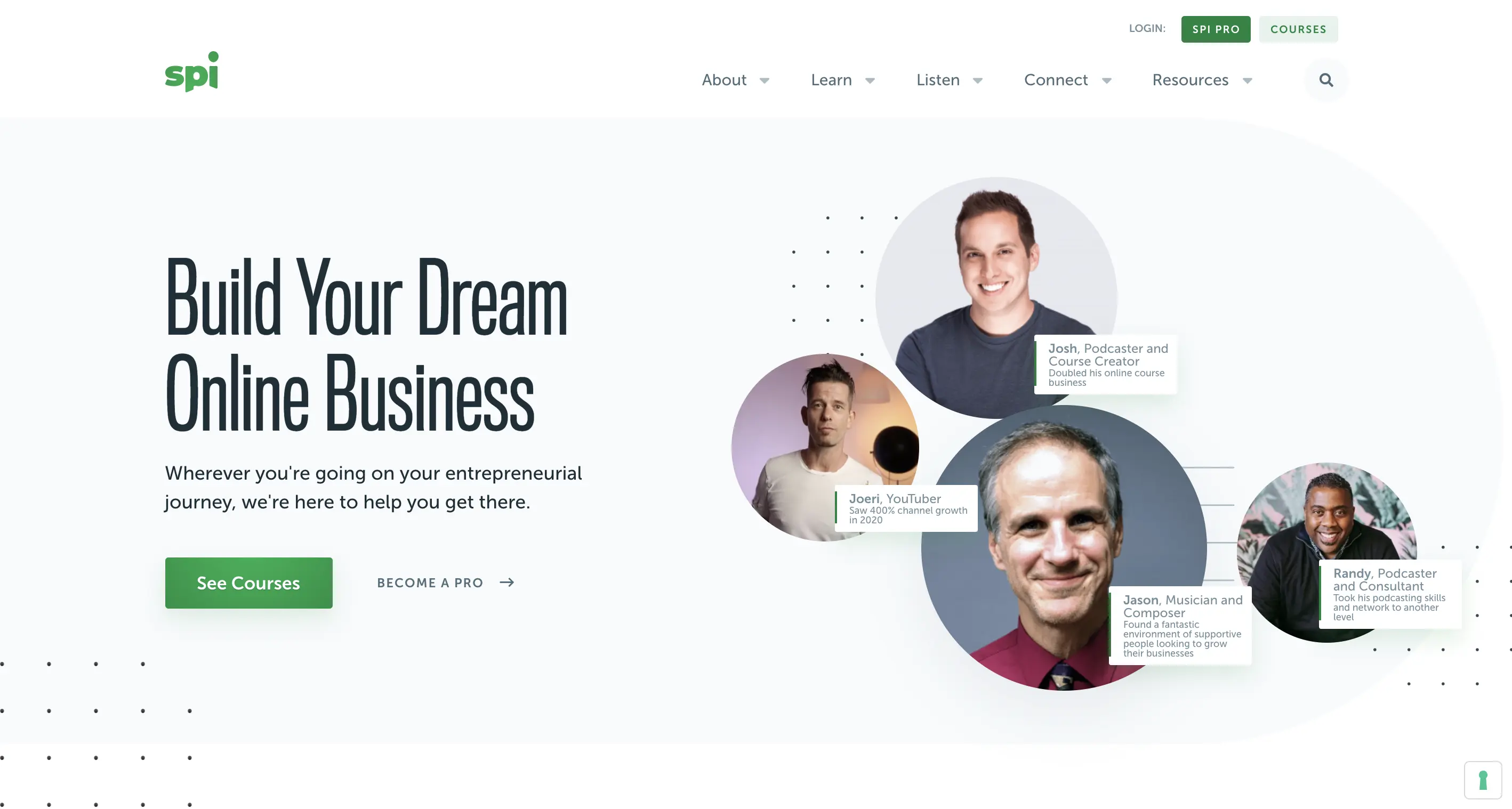 smart passive income website homepage