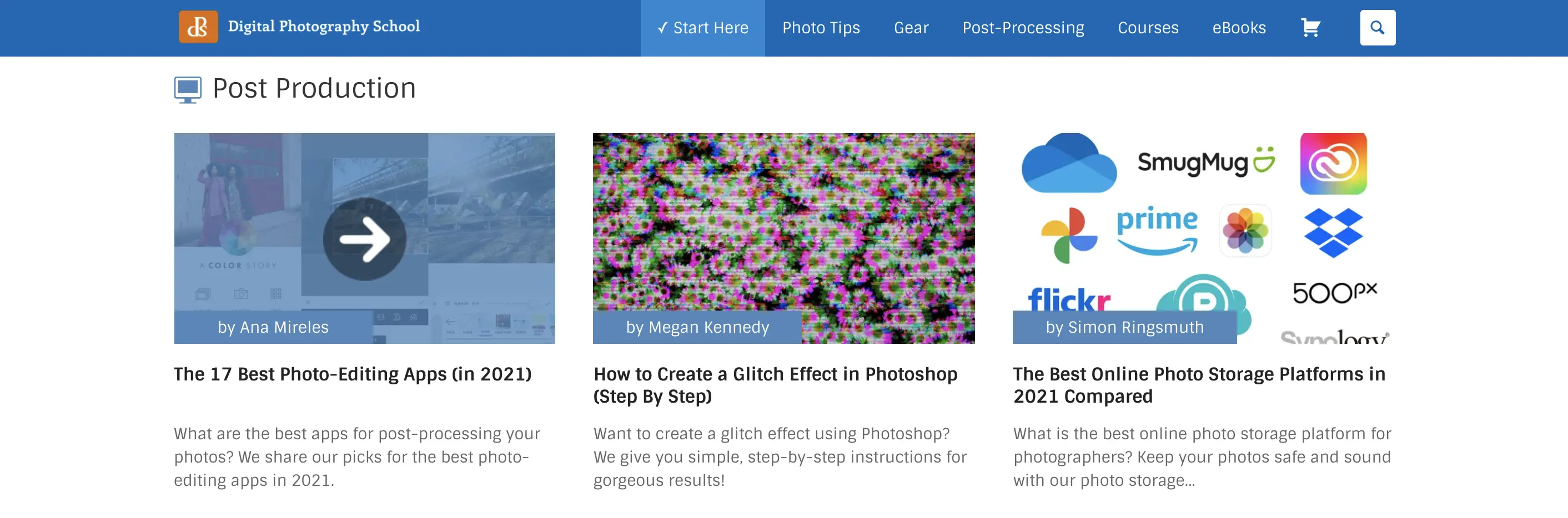 types of blogs that make money photography school website homepage