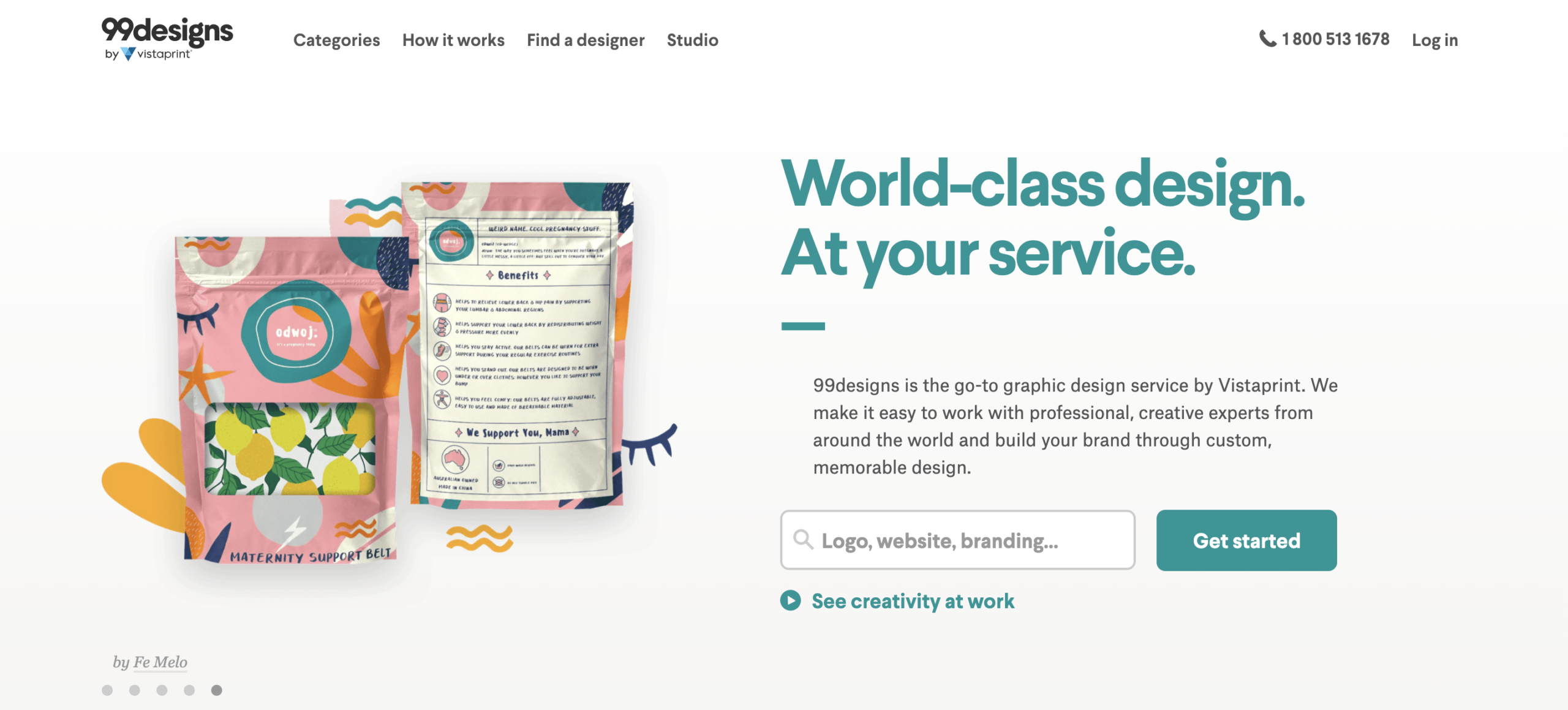 99 designs homepage