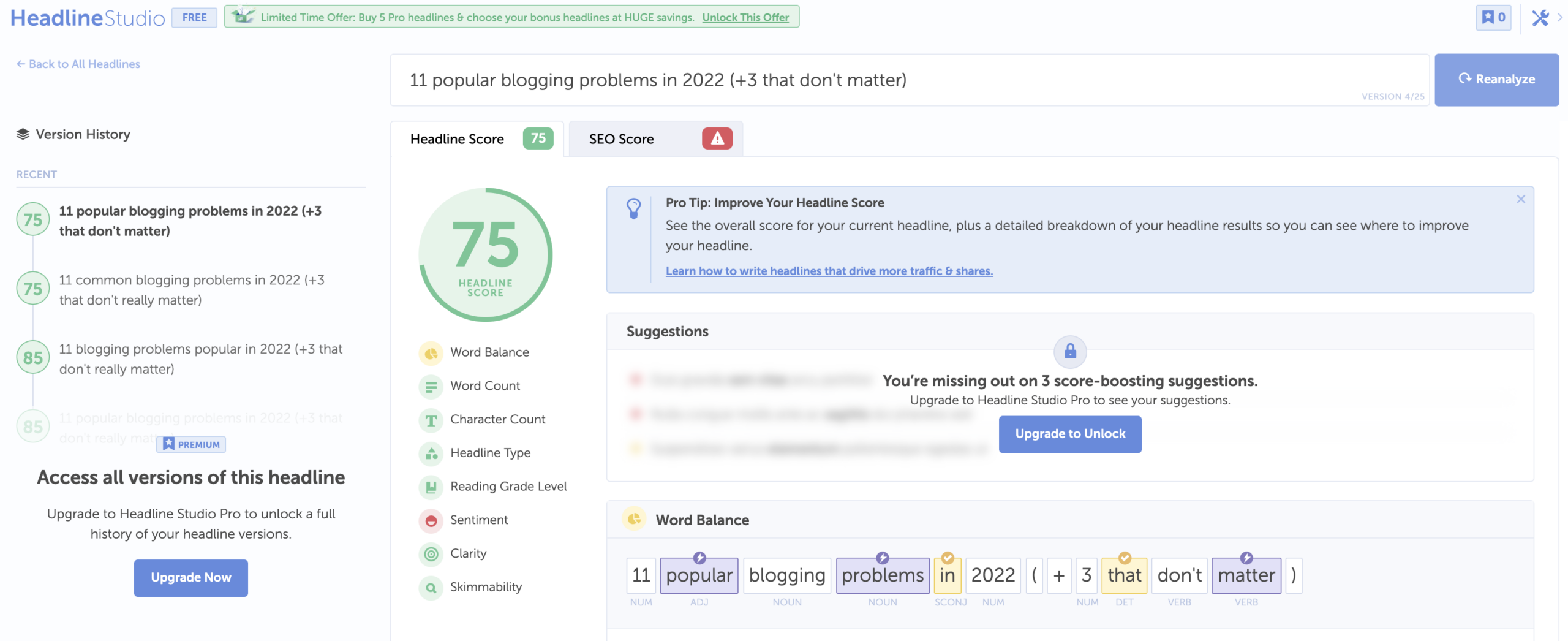 blogging problems coschedule headline analyzer