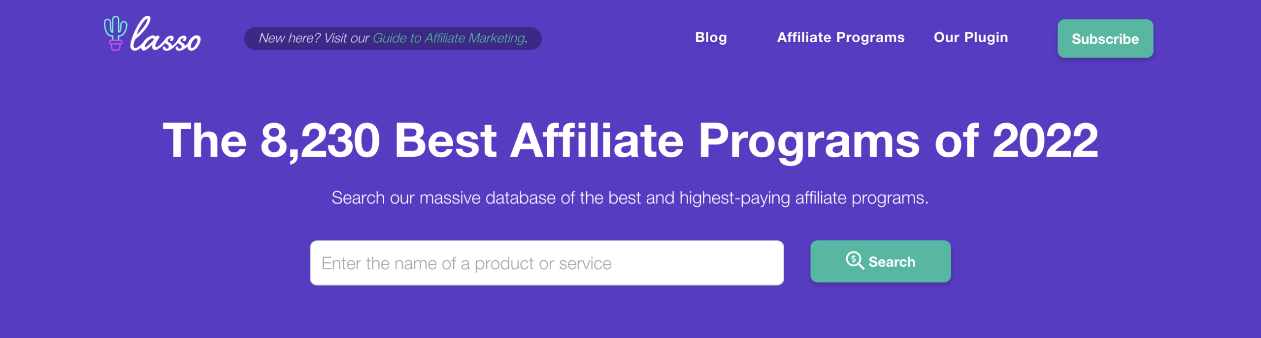 lasso affiliate program database
