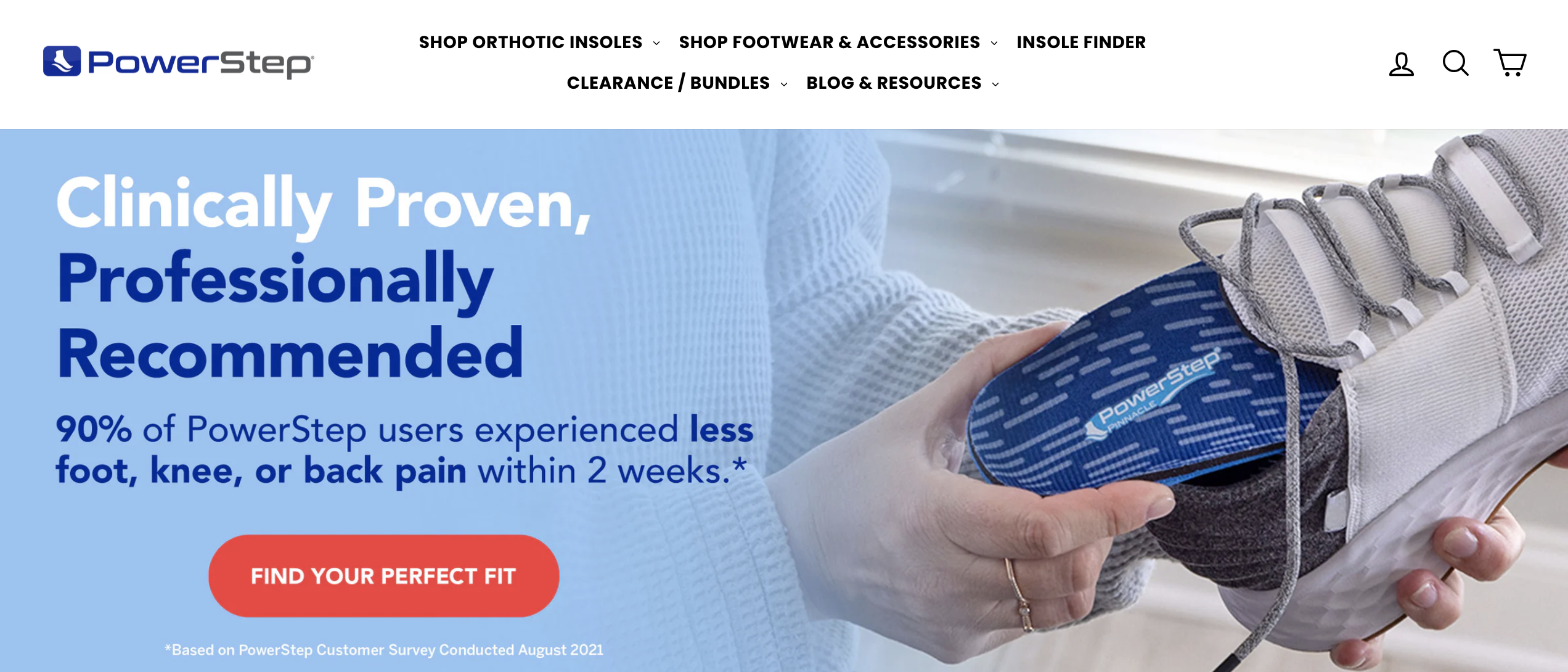 PowerStep homepage