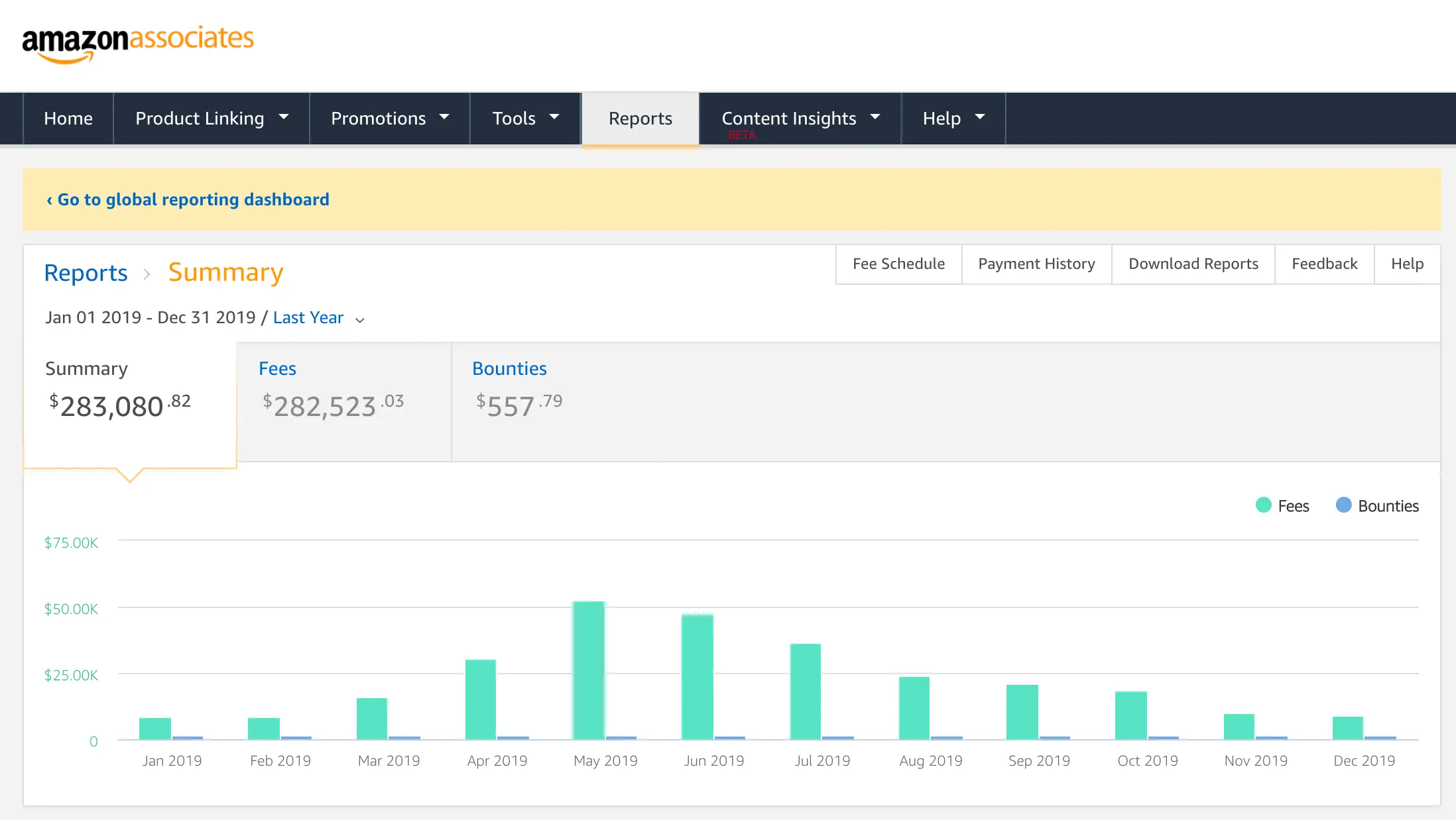 SwimU Amazon Associates 2019 earnings