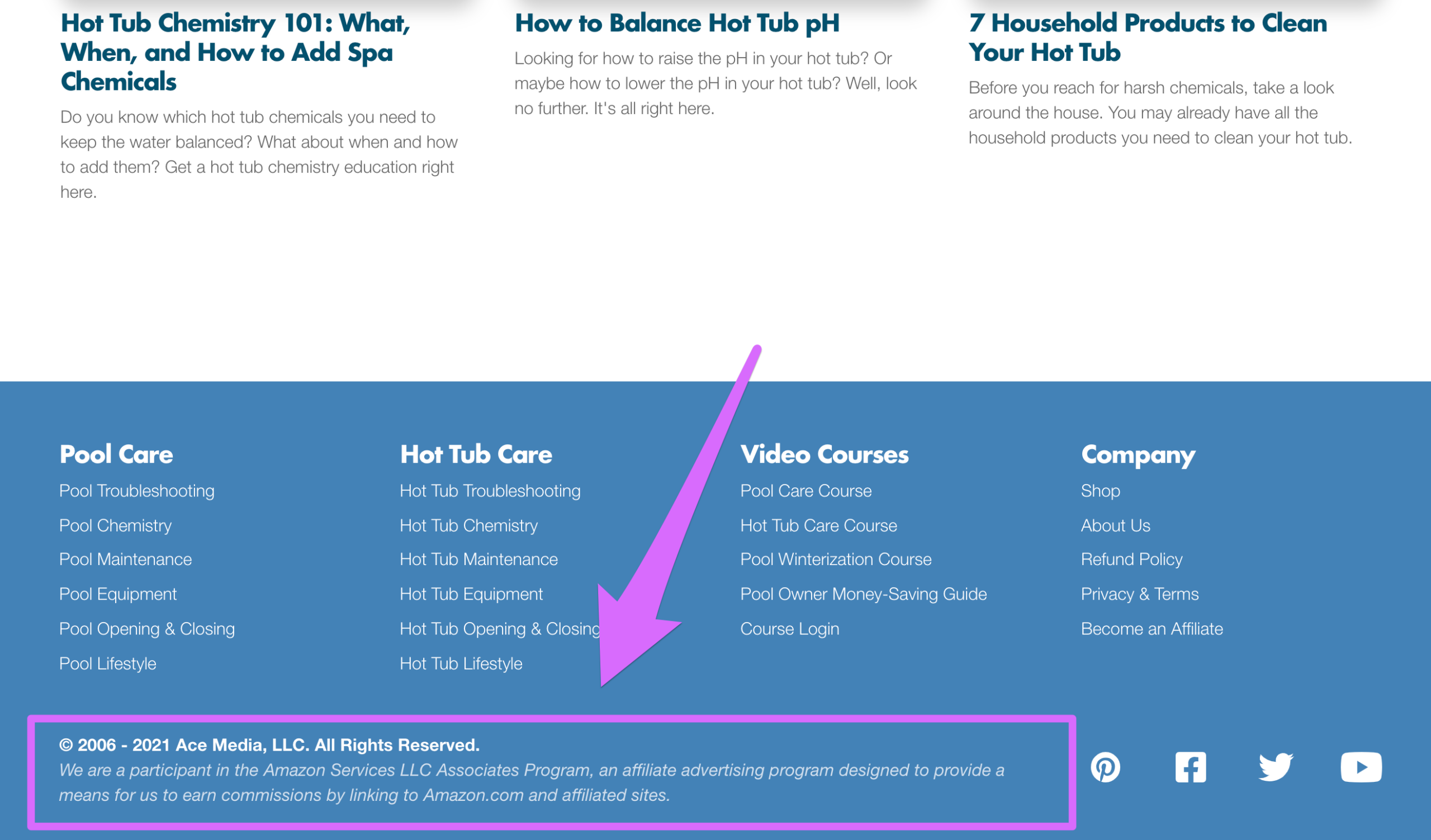 swim u footer affiliate disclosure