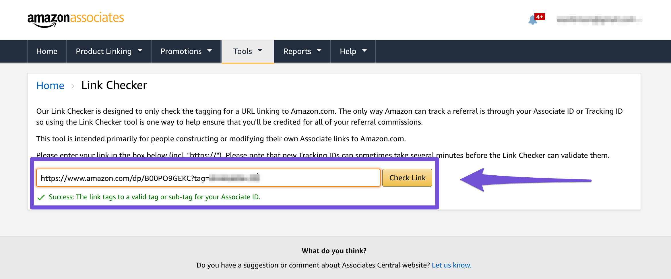 amazon link checker tool success score