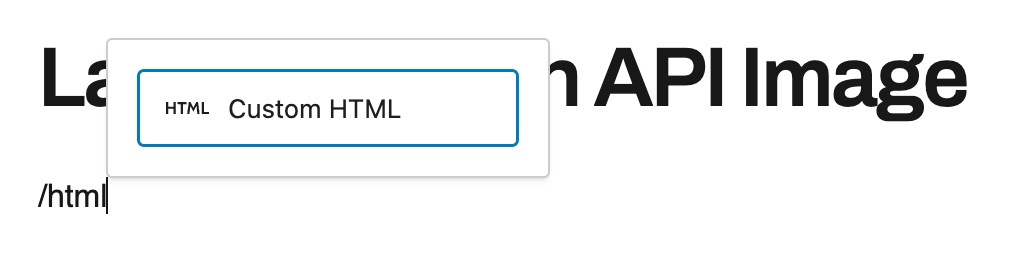 create html block