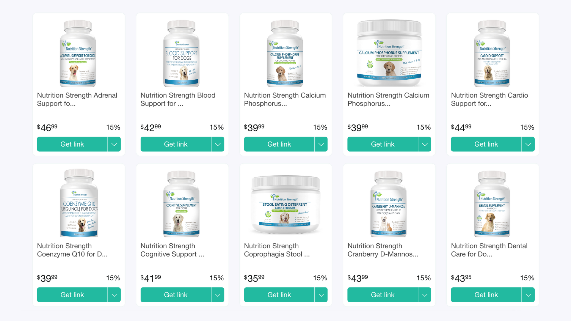 Nutrition Strength affiliate program signup page