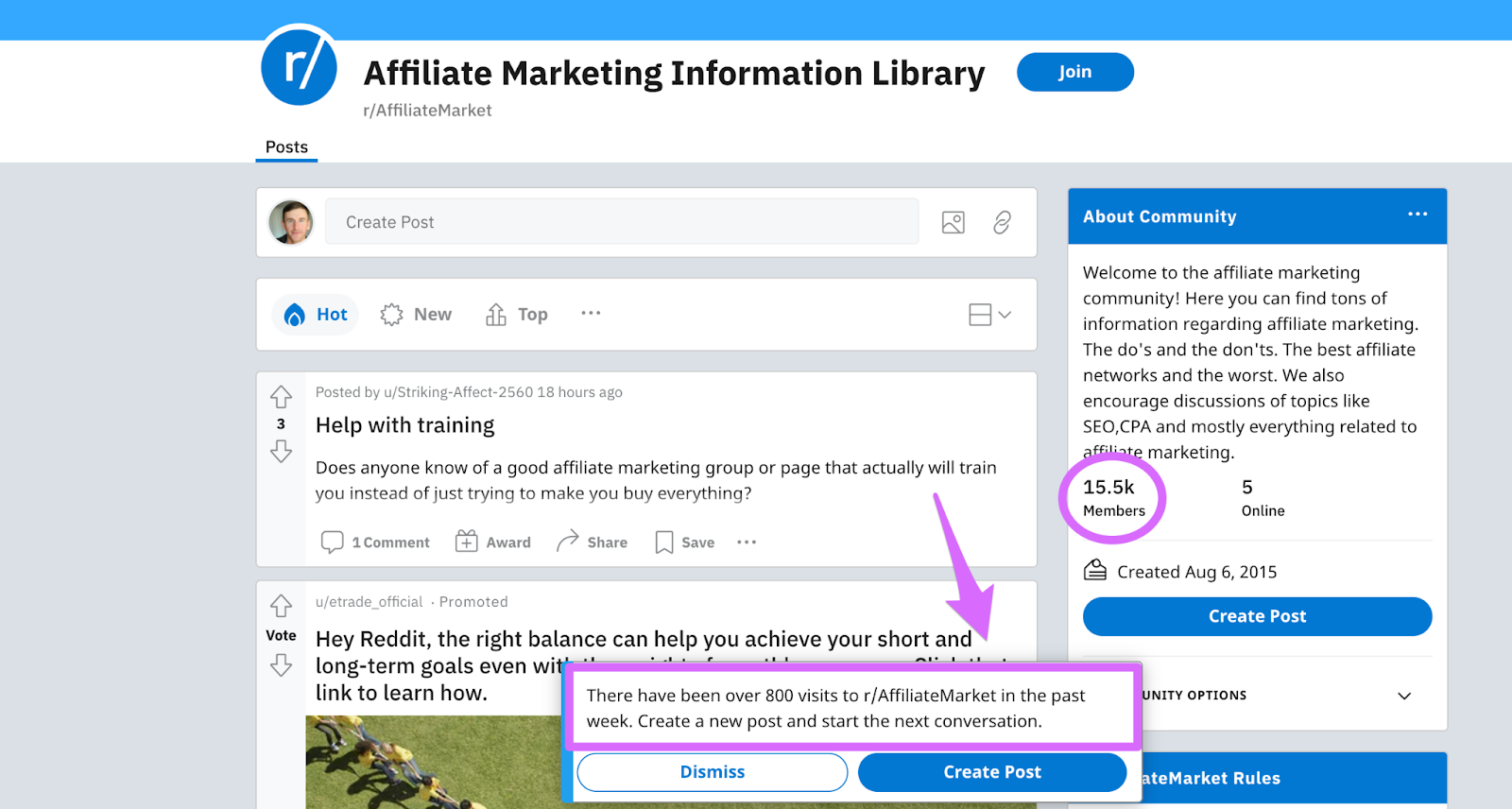 reddit's affiliate marketing info library subreddit homepage for finding programs