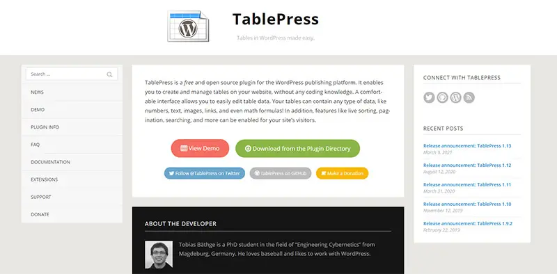 TablePress